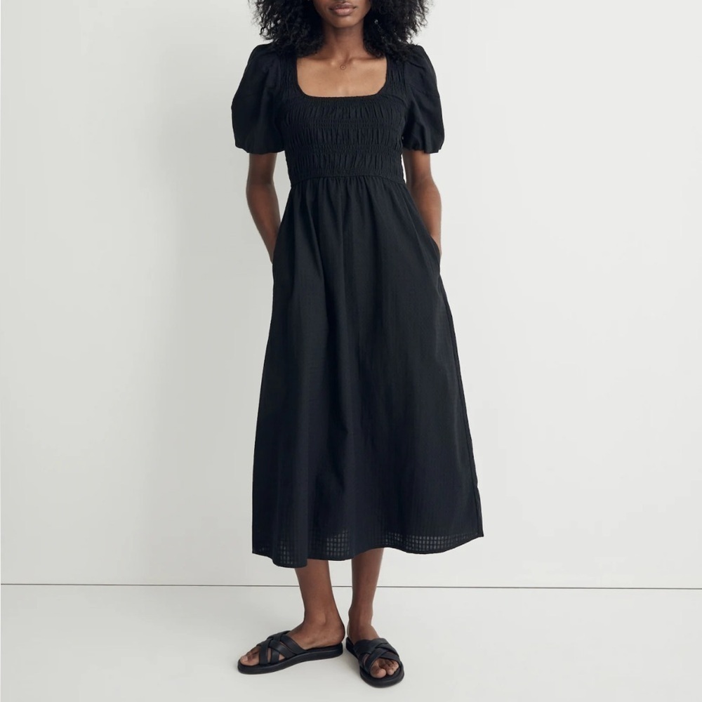 Madewell Lucie Puff-Sleeve Midi Dress Size 0